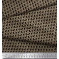 thumbnail image 2 of Soimoi Black Poly Georgette Fabric Small Circle Geometric Print Fabric by the Yard 42 Inch Wide, 2 of 3
