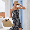 thumbnail image 4 of Sombrero para el sol con cinta de verano, sombrero de playa a rayas suave y transpirable, 4 of 5