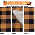 thumbnail image 3 of Halloween Checkered Rectangle Tablecloth - Stain Resistant, Waterproof and Washable Plaid Table Cloth for Outdoor Picnic, Holiday Dinner, 52 x 52 Inch, Orange and Black, 3 of 6