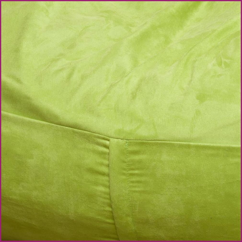 Michael 4-Foot Cylindrical Suede Bean Bag Chair for Adults | Green | Polyester
