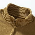 thumbnail image 6 of Mens Sweater - Winter Warm Knit Pullover Casual Long Sleeve Zip Up Sweater Jacket, Soft Comfortable Outerwear, Autumn Winter Daily Wear, Breathable Fabric, Men's Clothing, 6 of 7