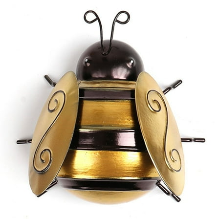 JINGT Bumble Bee Metal Wall Art Indoor Outdoor Garden Decor Ornament Decoration