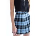 thumbnail image 2 of Ragstock Blue Plaid Pleated Skirt, 2 of 4