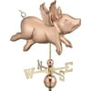 Good Directions Flying Pig Weathervane, Pure Copper