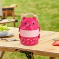 thumbnail image 4 of Glasses Bear Lunch Box Set,Double Layer Divided Bento Storage Container,Microwave Safe Leakproof Meal Box,Portable Student Office Lunch Carrier,Large Capacity Cutlery Handle Lunch Kit, 4 of 6