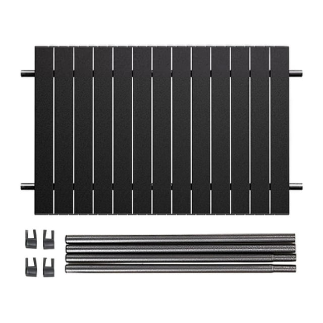 Colaxi Carbon Steel Foldable Board Desktop, Multifunctional Wagon Cart Board, Foldable Metal Board for Garden Cart Black