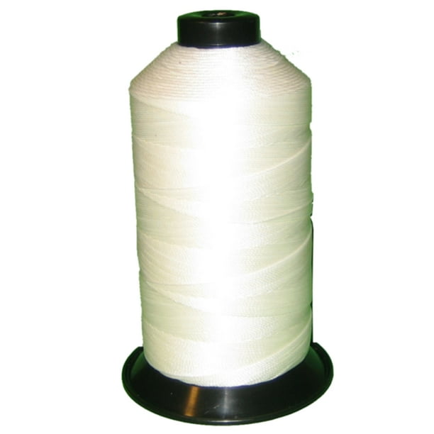 White Bonded Nylon Sewing Thread T90 92 1850 Yard for Outdoor