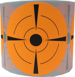 125/roll Shooting Targets Neon Orange Self Adhesive 3 Inches Target Stickers 