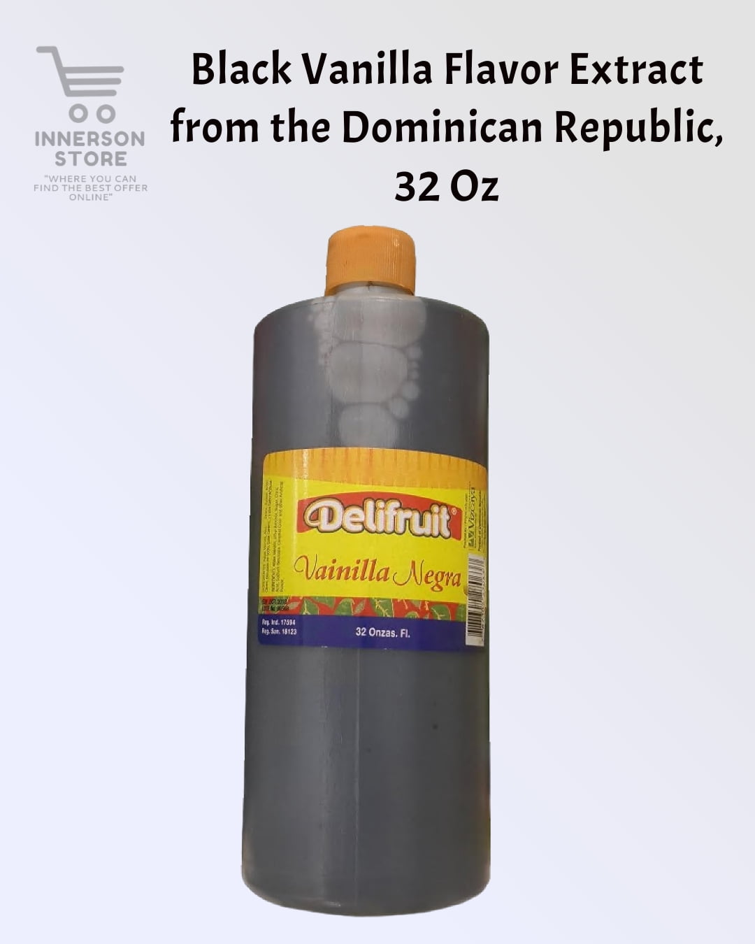 Delifruit Black Vanilla Extract From Dominican Republic 32 Oz (Pack of 1)