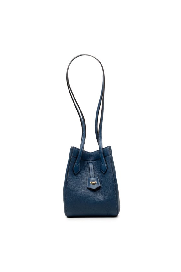 Pre-Owned Fendi Origami Mini ORIGAMI Handbag Tote Bag Shoulder 8BS083 Blue Leather Women's FENDI