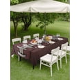 thumbnail image 5 of 60x102 Inch Outdoor Tablecloth with Umbrella Hole Zipper Rectangle Rugby Sport Rectangular Tablecloths Outside Waterproof Usa Sport White Red Brown Ball Patio Table Cloth Cover for Picnic Party, 5 of 8