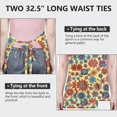 thumbnail image 6 of Pioneer Flower Floral Print Pattern Apron for Women and Men, Cotton Linen Waterproof with Pockets, Adjustable, 33x27 Inch for Kitchen, Gardening, BBQ, Salon, 6 of 6