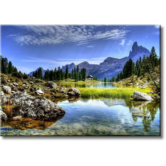 Landscape and Mountain View Picture on Stretched Canvas, Wall Art D?cor, Ready to Hang