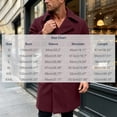 thumbnail image 3 of KeShDi Trench Coat for Men Double Breasted Lapel Long Sleeve Jacket Wine M, 3 of 7
