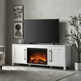 thumbnail image 2 of Evelyn&Zoe Chabot Rectangular TV Stand with 26" Log Fireplace for TV's up to 75", White, 2 of 15