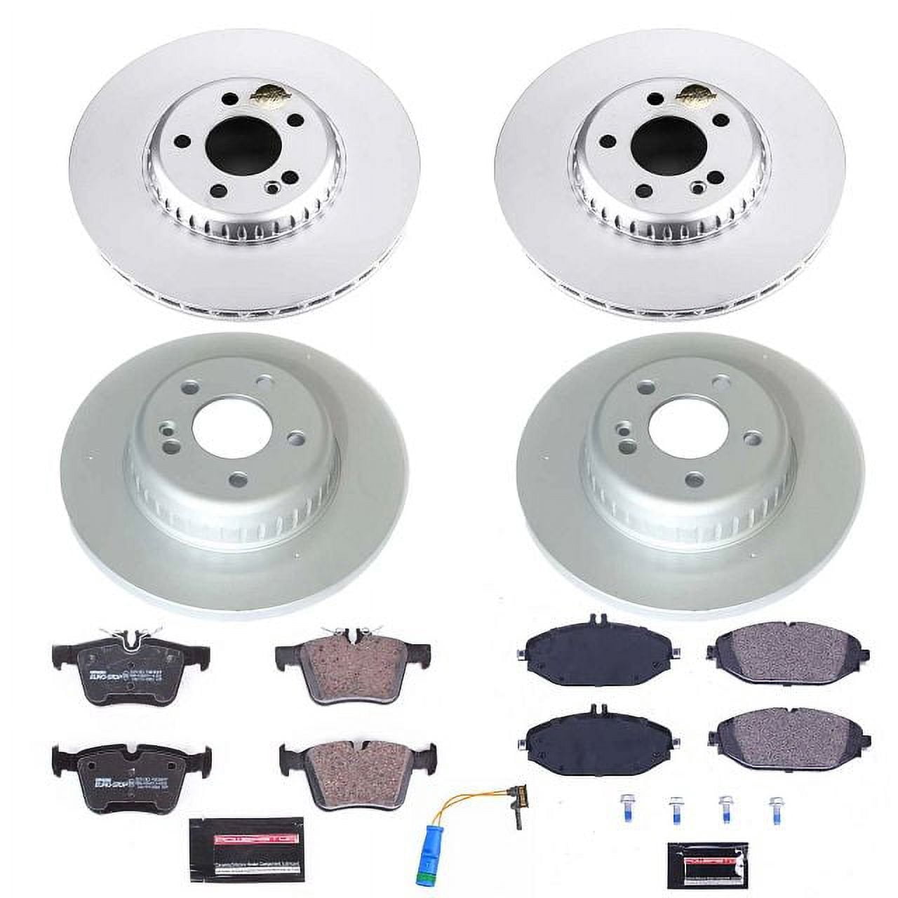 Power Stop Front and Rear Euro-Stop ECE-R90 Certified Brake Pad and Rotor Kit ESK8103