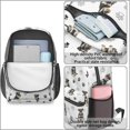 thumbnail image 4 of Schnauzer and Dog Paw Print White 17" School Backpacks for Teens,Waterproof Oxford Fabric,S-Shape Padded Straps for School,Travel,Hiking,Camping, 4 of 6