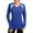 Dazzling Blue, variant on Women‘s UPF 50+ Wrinkle-free Fishing Shirt Long Sleeve V Neck Breathable Sun Protection T-shirt for Hiking SR01W