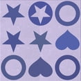 thumbnail image 1 of Ahgly Tapis d'Intérieur Lavable en Machine Carré Transitionnel Mauve Violet, 8 Pieds Carré, 1 of 7