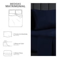 thumbnail image 2 of Juego De Sábanas Mainstays Matrimonial Liso Marino, 2 of 4
