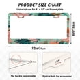 thumbnail image 2 of Aluminum License Plate Frame 2 Pack Car Exterior Accessory Car Tag Holder for Front Rear Plates Cars Decor Pink Abstract Floral Patterns, 2 of 7