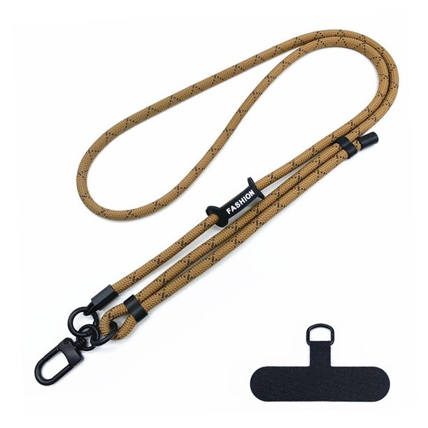 Junta de cordón ajustable para teléfono móvil de 7 mm, funda multifuncional para teléfono móvil, cordón cruzado para exteriores, clip desmontable