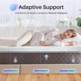 thumbnail image 6 of 4-Inch Twin Size Memory Foam Mattress Topper with Soft Bamboo Charcoal Cover, Pressure Relief & Cooling Support for Bunk Bed, Guest Bed and Dorm Room, 6 of 7