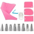 thumbnail image 2 of WHEANG 14 Piece Kit – Stainless Icing Nozzle Tips & Piping Bags Set For Baking Cupcake Cookie – Decorating Tools, 2 of 9