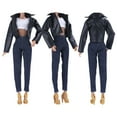 thumbnail image 3 of E-TING Leather Coat Suit Cool Wild Motorcycle Style Couple Clothes for Dolls (Girl), 3 of 4