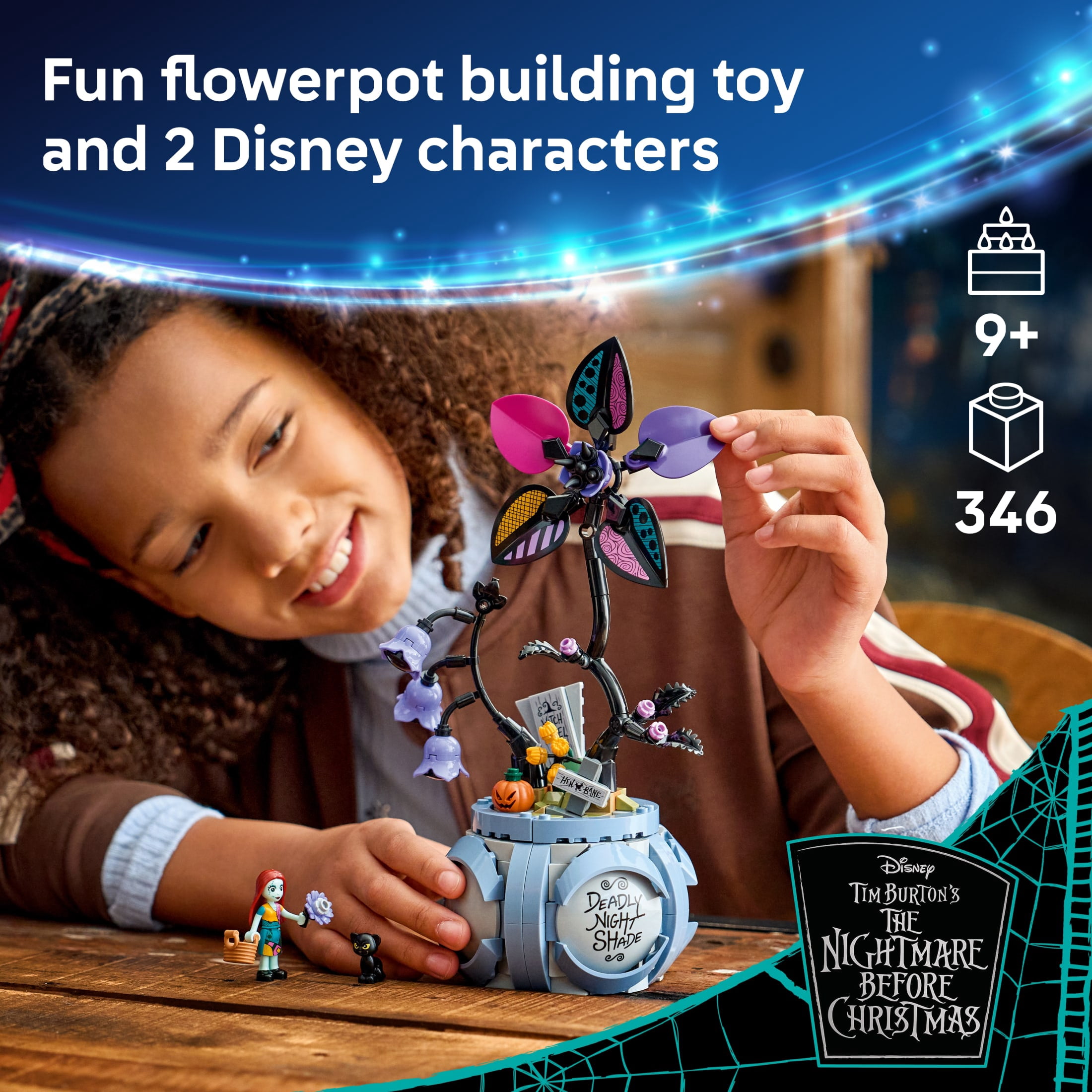 LEGO Disney Sally's Flowerpot Building Toy - The Nightmare Before Christmas Set for Girls & Boys, Ages 9+ - Kids Room and Desk Decor - Gift for Birthdays - 43288