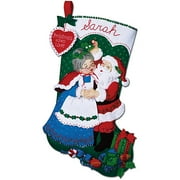 Under The Mistletoe w/ Musical Chip Stocking Felt Applique Kit