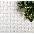 thumbnail image 4 of 5 pack White 12-in x 12-in Matte Recycled Glass Basketweave Patterned Mosaic Wall Tile (4.79 sq ft/case), 4 of 4