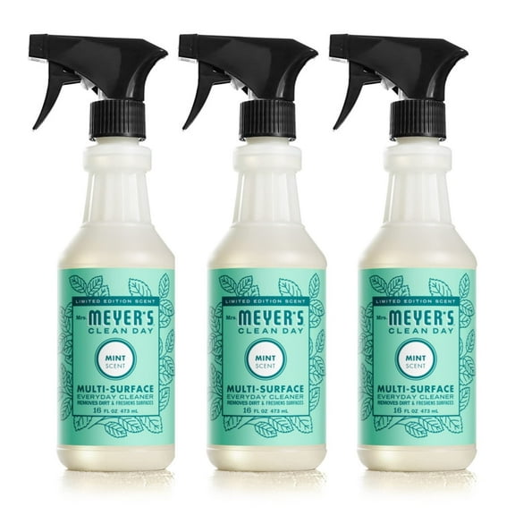 MRS. MEYER'S CLEAN DAY All-Purpose Cleaner Spray, Limited Edition Mint, 16 fl. oz - Pack of 3