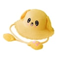 thumbnail image 4 of Sombrero de verano para niños, gorras de bebé, gorra panamá portátil para playa, sombrero de conejo para bebé amarillo, 4 of 9