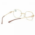 thumbnail image 5 of GJX 2026 New Women'S Fashion Blue Light Blocking Oversized Reading Glasses, Metal Gold Rimless Bling Readers, 5 of 7