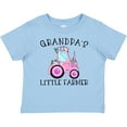 thumbnail image 3 of Inktastic Grandpa's Little Farmer Pink Tractor and Flowers Boys or Girls Baby T-Shirt, 3 of 5