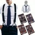 thumbnail image 3 of FNNMNNR Bretelles Élastiques pour Hommes - Bretelles Réglables avec 6 Clips de Protection en Métal Sangle Durable Choix Idéal pour Lui Affaires Formelles Ou Décontractées, 3 of 7