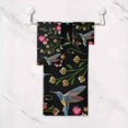 thumbnail image 5 of 3 Piece Bath Towel Set, Soft Bathroom Towels Beautiful Hummingbirds Exotic Flowers Towels Fashion Print Quality Towels (Set of 3, 1 Bath Towel, 1 Hand Towel & 1 Washcloth) Washcloth Gift, 5 of 7