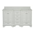 thumbnail image 4 of Nantucket 60" Double Bathroom Vanity with White Cabinet and Quartz Top, 4 of 6