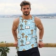 thumbnail image 6 of Fuzoiu Happy Easte Men's Workout Tank Tops,Sleeveless Gym Shirt Quick Dry,Fitness Bodybuilding T-Shirt,Muscle Athletic Workout Tee-Large, 6 of 7