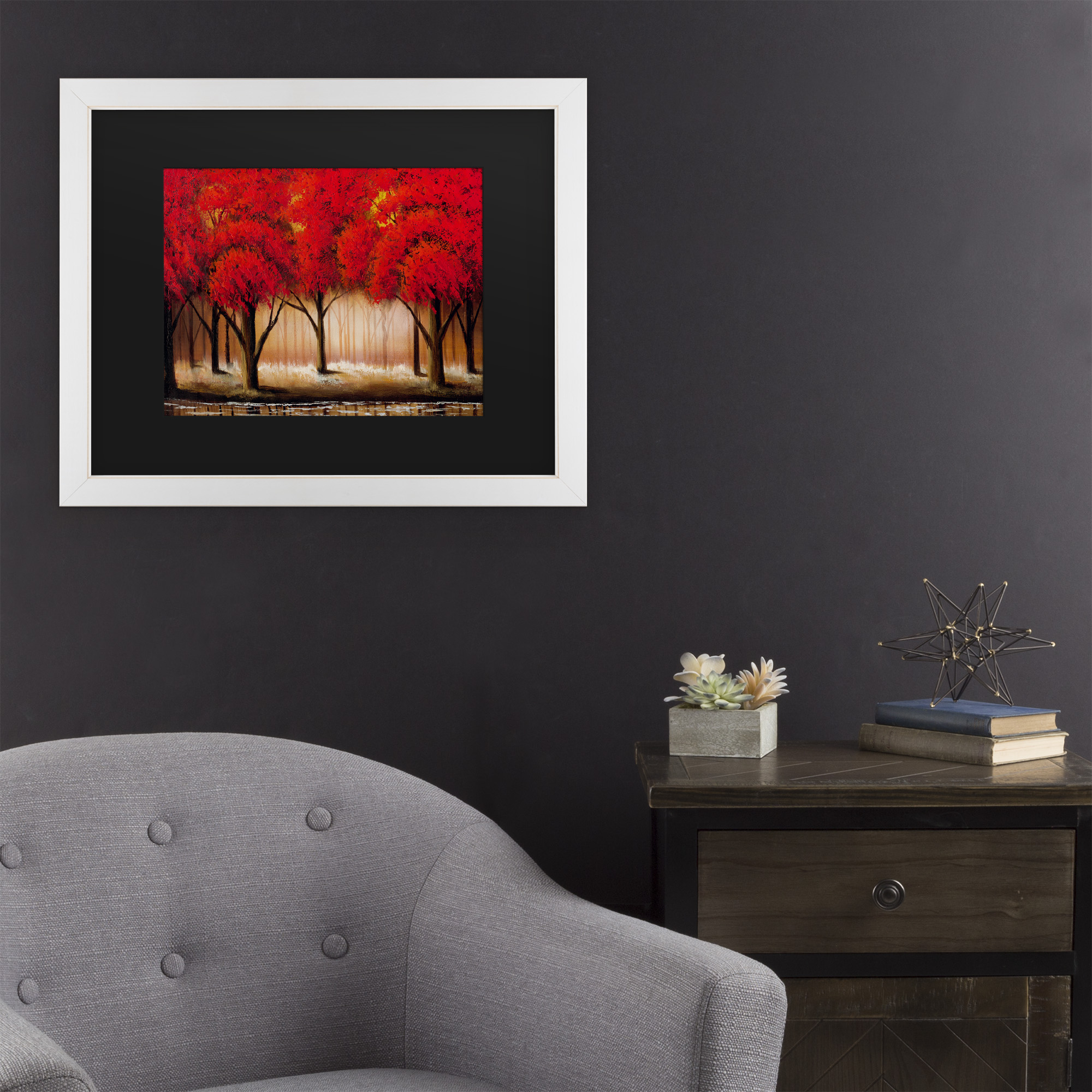 Trademark Fine Art 'Parade of Red Trees II' Canvas Art by Masters Fine Art