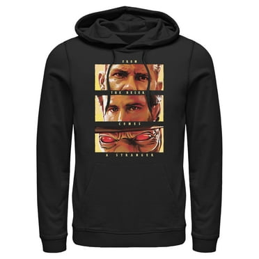 Men's Star Wars: The Book of Boba Fett From the Desert Comes a Stranger  Pull Over Hoodie Black 2X Large