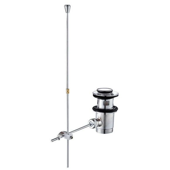 Trash Can With Lever Overflow Sink Drain Valve Chrome Eccentric Overflow Device Wash Basin Plug Wash Basin Pull Rod Set