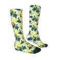 thumbnail image 3 of Daiia Sports Socks Lilies Flowers Printed Novelty Crew Socks for Men Women Knee High Socks Cotton Socks Soft & Breathable Support Unisex Socks, 3 of 9