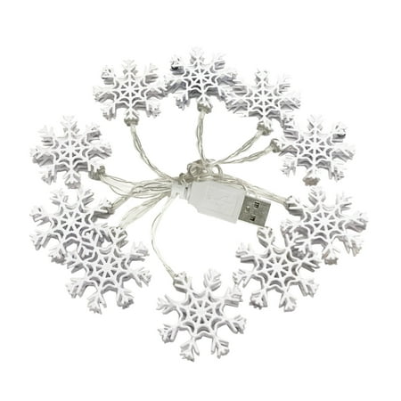 

LED Battery Box Christmas White Snowflake Light String Christmas Tree Snowman Pendant Holiday Home Decoration