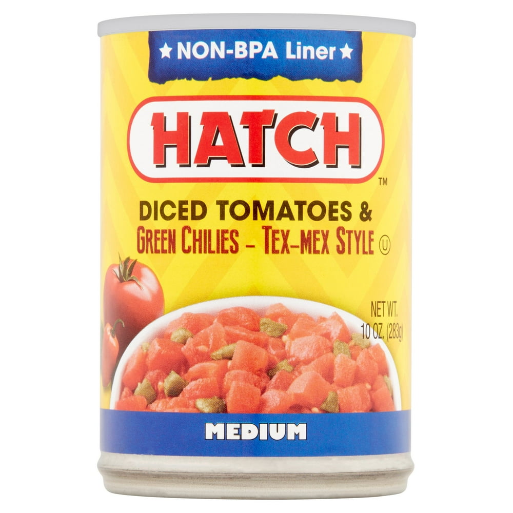 HATCH Diced Tomatoes & Green Chilies TexMex Style, 10 Oz