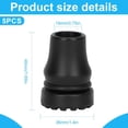 thumbnail image 2 of 5 PCS Cane Tips,3/4 Inch Replacement Cane Tips, Rubber Walking Stick Tips, Non Slip All Terrain Crutch Tips，Rubber Replacement Cane Tips for Canes, 2 of 5
