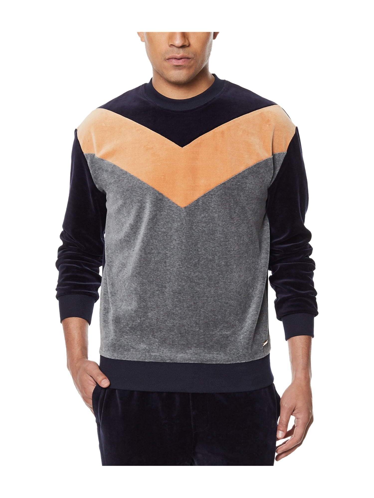 mens velour sweater