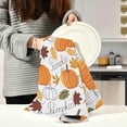 thumbnail image 3 of SKYSONIC Autumn Pumpkin Leaves Kitchen Dish Towels 4 Pack Fall Maple Leaf Absorbent Hand Towels, Lint-Free Fast Drying Hanging Dishcloths for Cooking Baking Home Tea Bar Clean 18x28in, 3 of 7