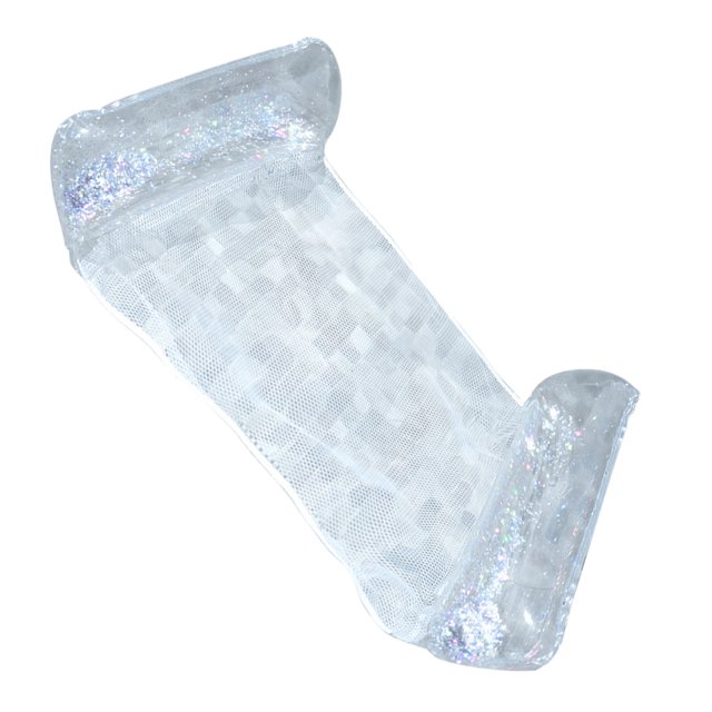 Hamaca Reclinable De Agua Colchón flotante inflable con hamaca de agua plegable con lentejuelas (transparente) Likrtyny Para Estrenar
